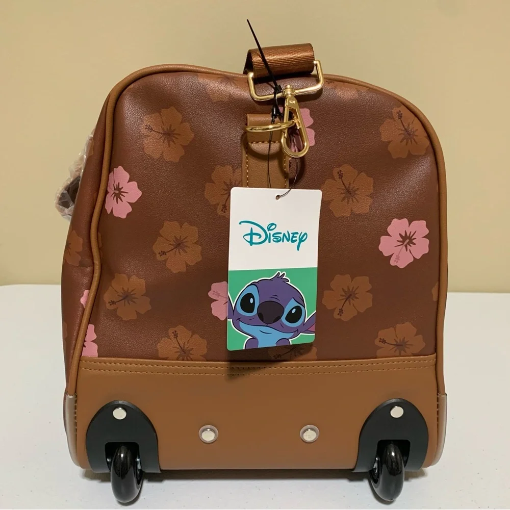 Disney Stitch Wheeled Duffle Carry-On Travel Bag-New - Picture 2 of 13